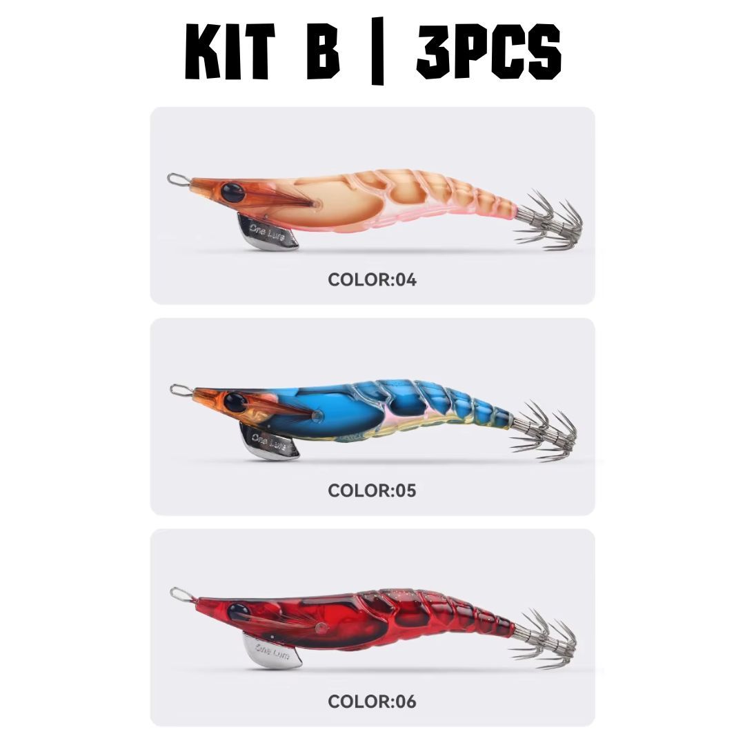 Premium Squid Jigs – Fishing Made Easy! - Kit 3pcs or 6pcs