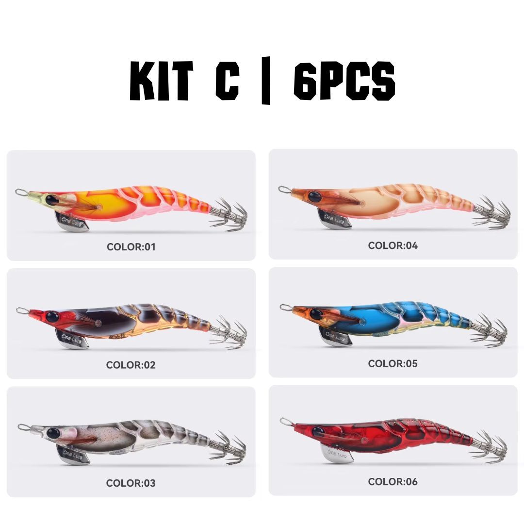 Premium Squid Jigs – Fishing Made Easy! - Kit 3pcs or 6pcs