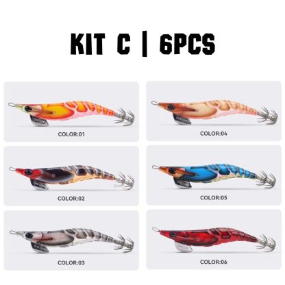 Premium Squid Jigs – Fishing Made Easy! - Kit 3pcs or 6pcs