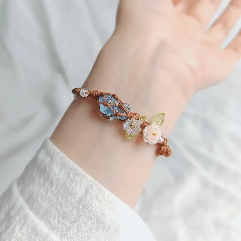 Handmade Bohemian Floral Bracelet-🌿Natural Beauty, Handmade Art🎨