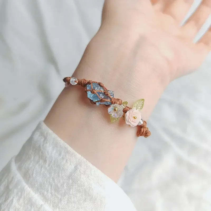 Handmade Bohemian Floral Bracelet-🌿Natural Beauty, Handmade Art🎨
