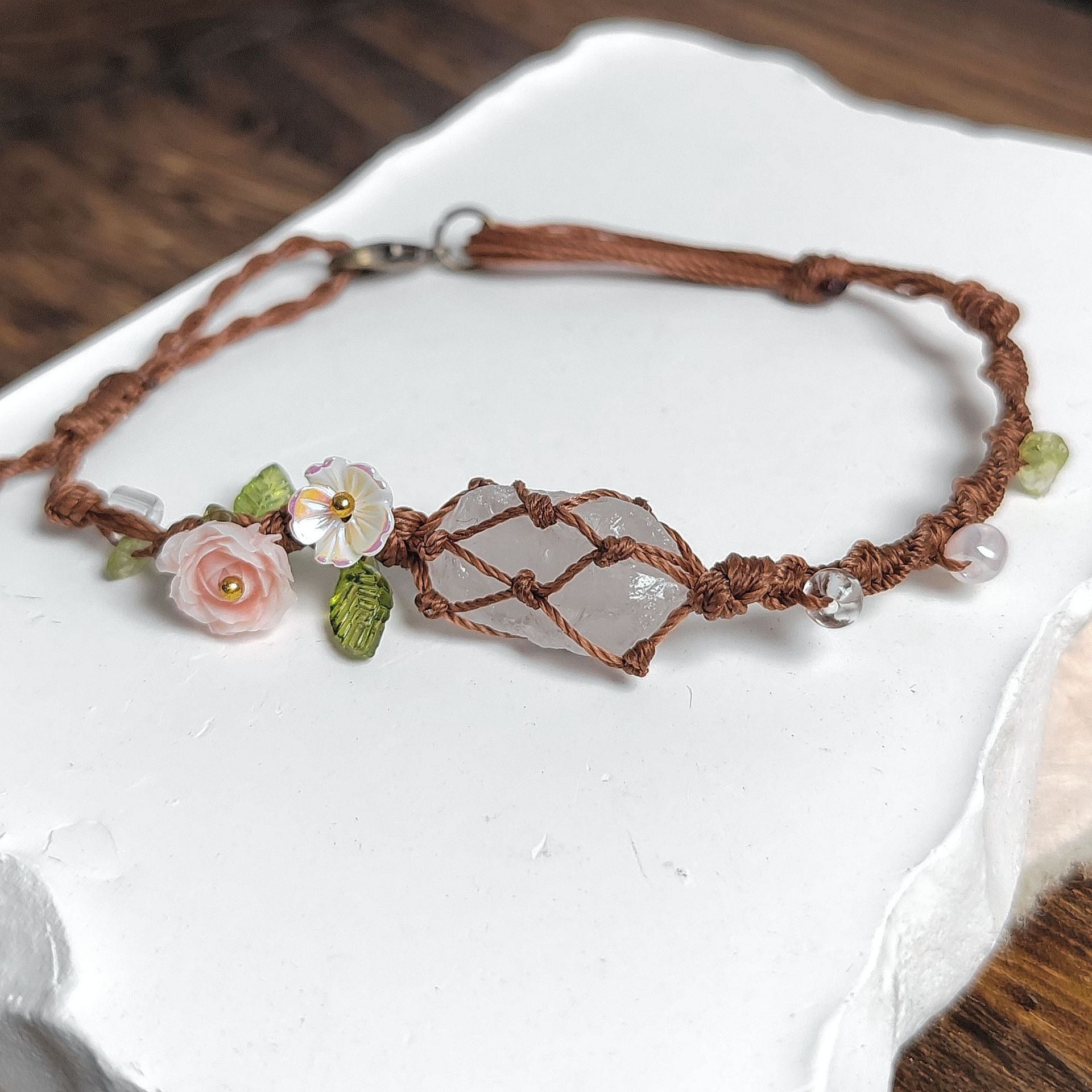 Handmade Bohemian Floral Bracelet-🌿Natural Beauty, Handmade Art🎨