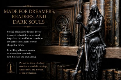 🔥Last Day 43% OFF 🖤 Gothic Raven Shelf Sitter Statue