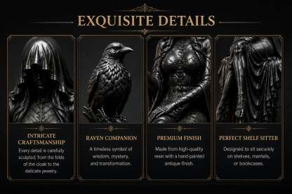🔥Last Day 43% OFF 🖤 Gothic Raven Shelf Sitter Statue