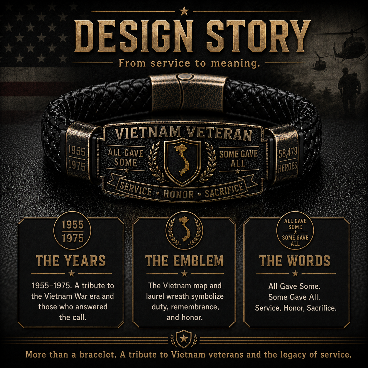Last Day Promo: 50% OFF 🎖️ -Vietnam Veteran Honor Bracelet