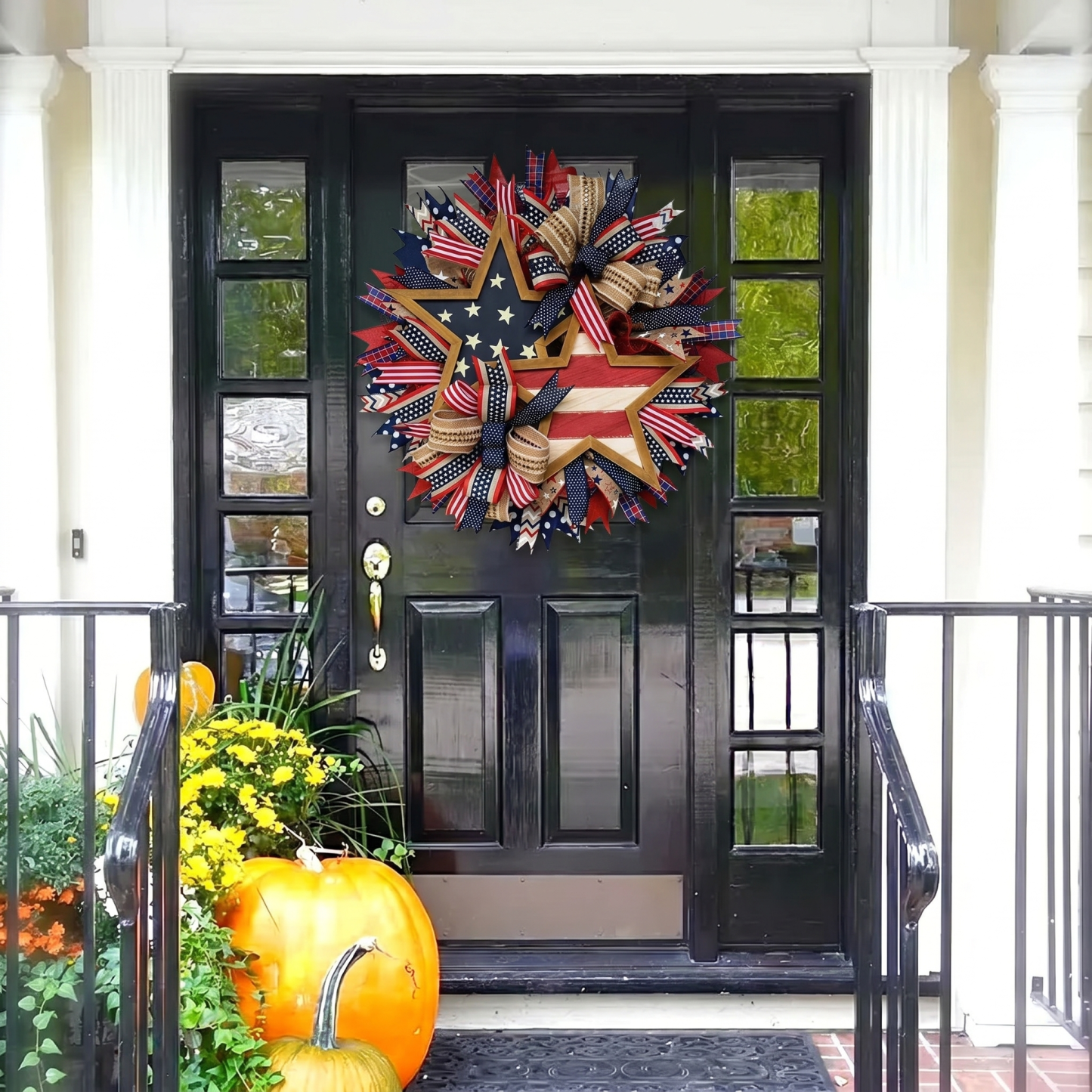 🎖️Sentinels of Honor:Independence Day Hand-Tied Wreath