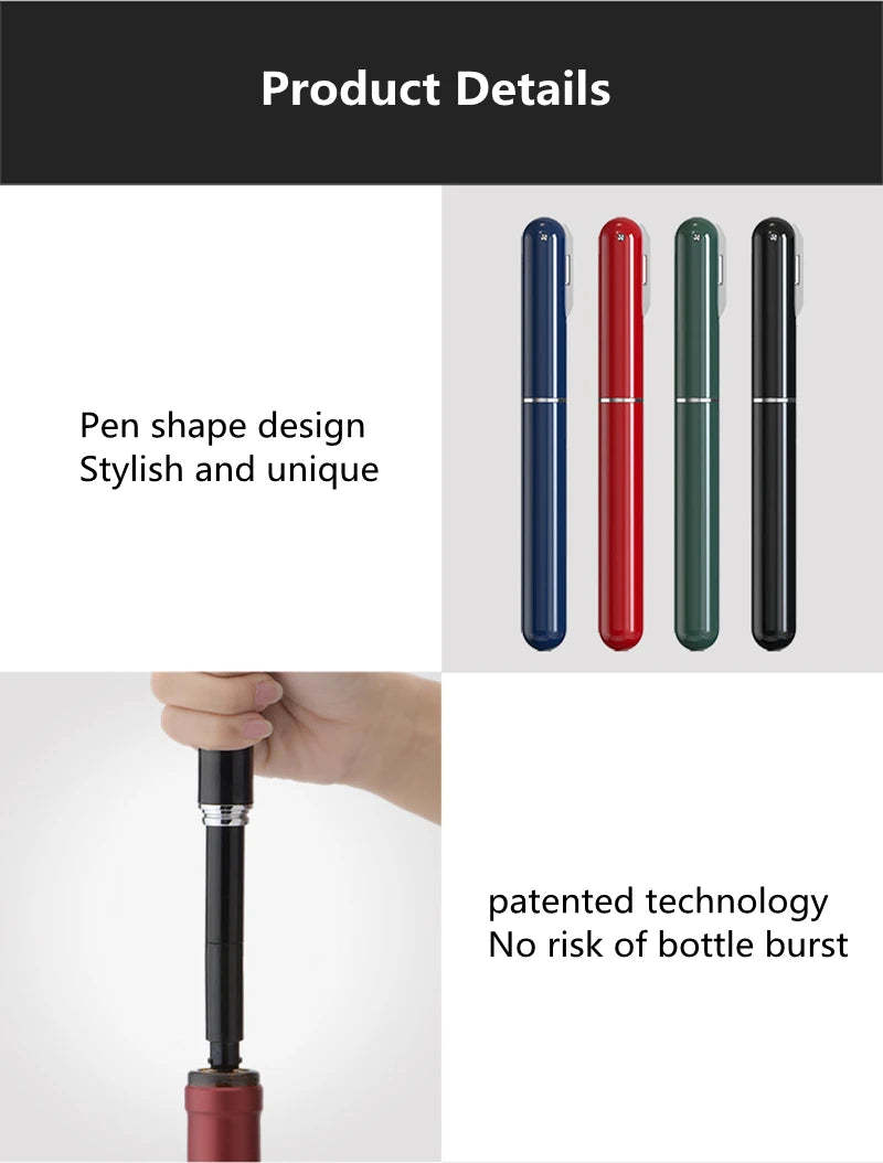 2 in 1 Air Pump Wine Bottle Opener + Wine Bottle Stopper