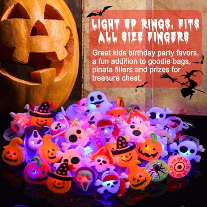 🎃 Halloween LED Light-Up Rings Set — 50 Pcs(🎁BUY 2 FREE SHIPPING)