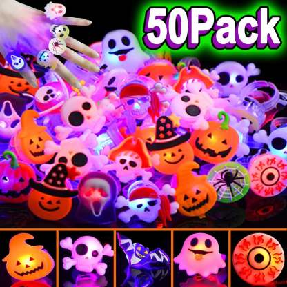 🎃 Halloween LED Light-Up Rings Set — 50 Pcs(🎁BUY 2 FREE SHIPPING)