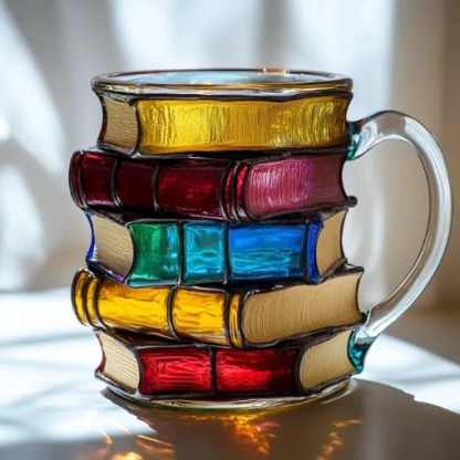 Handmade 3D Reading Happiness Mug 