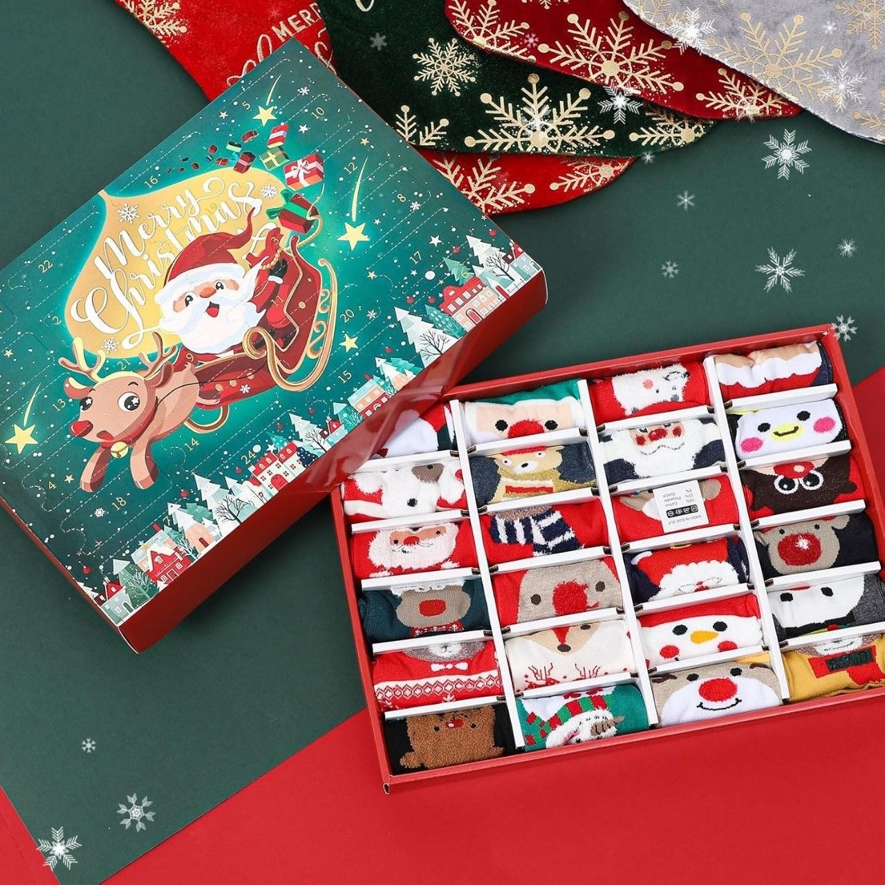 🧦24 Day Christmas Socks Advent Calendar🎄