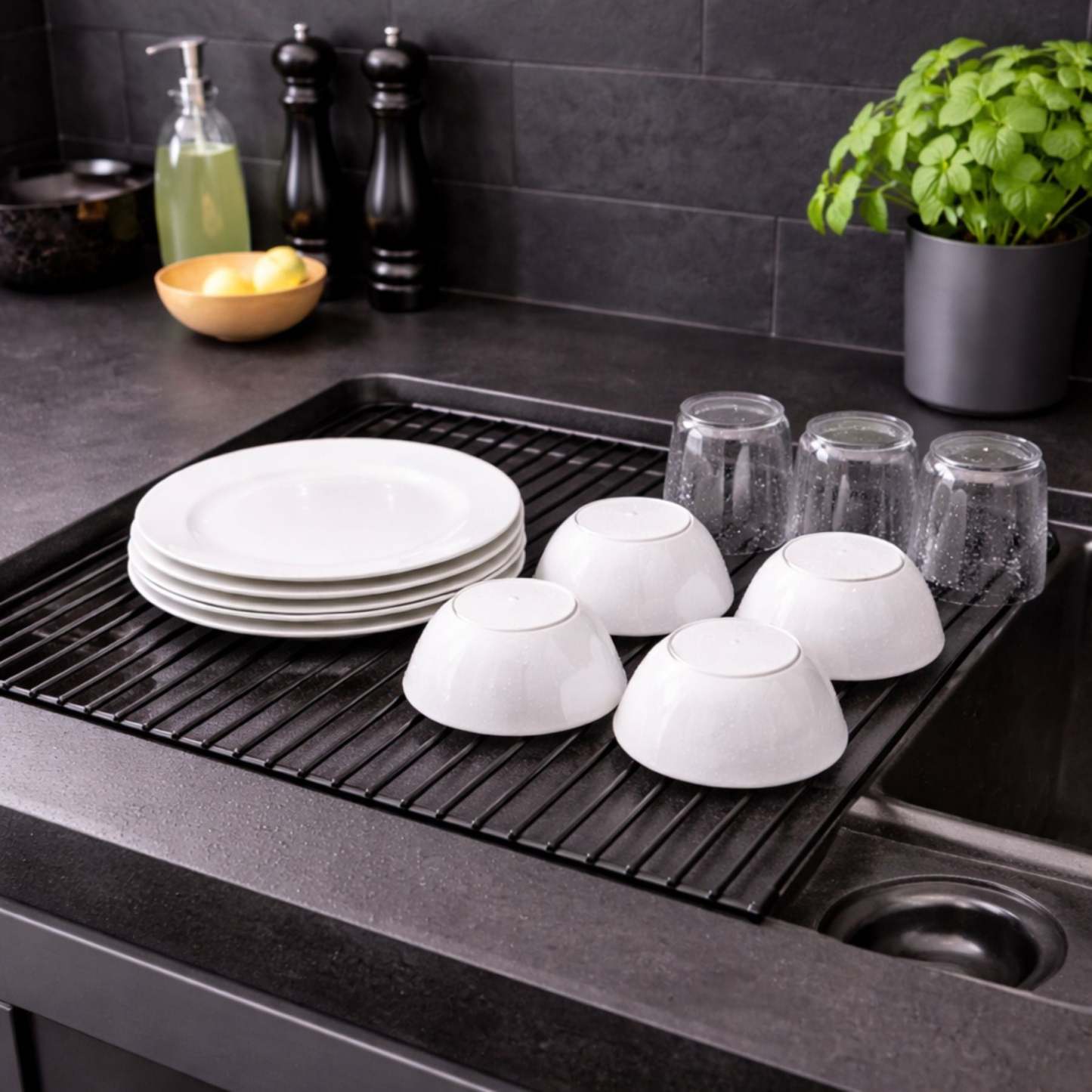 Roll-Up Sink Drying Rack