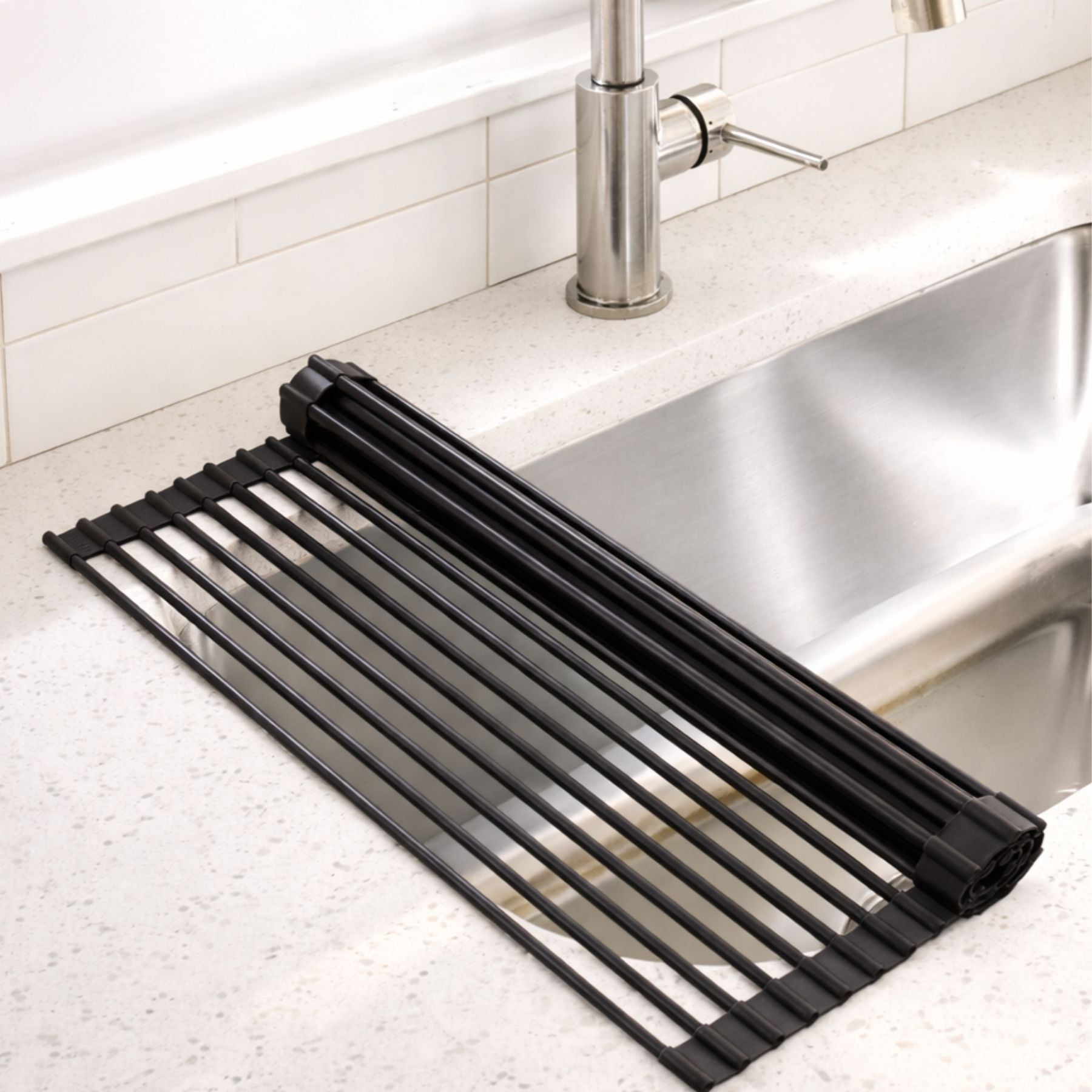 Roll-Up Sink Drying Rack