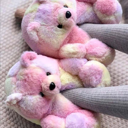 Teddy Bear Plush Slippers