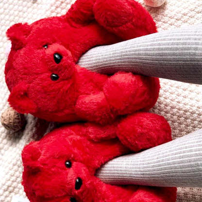 Teddy Bear Plush Slippers