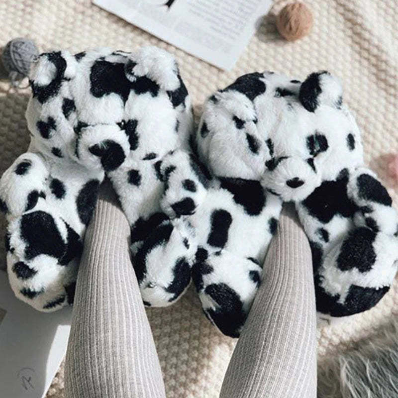 Teddy Bear Plush Slippers
