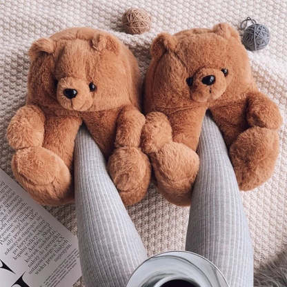 Teddy Bear Plush Slippers