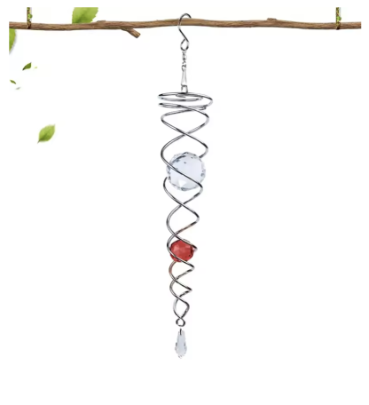 🔥 Last Day Sale Price |✨ Sacred Journey Spiral Crystal - Handmade by Sarah Moon (14 inches Length)