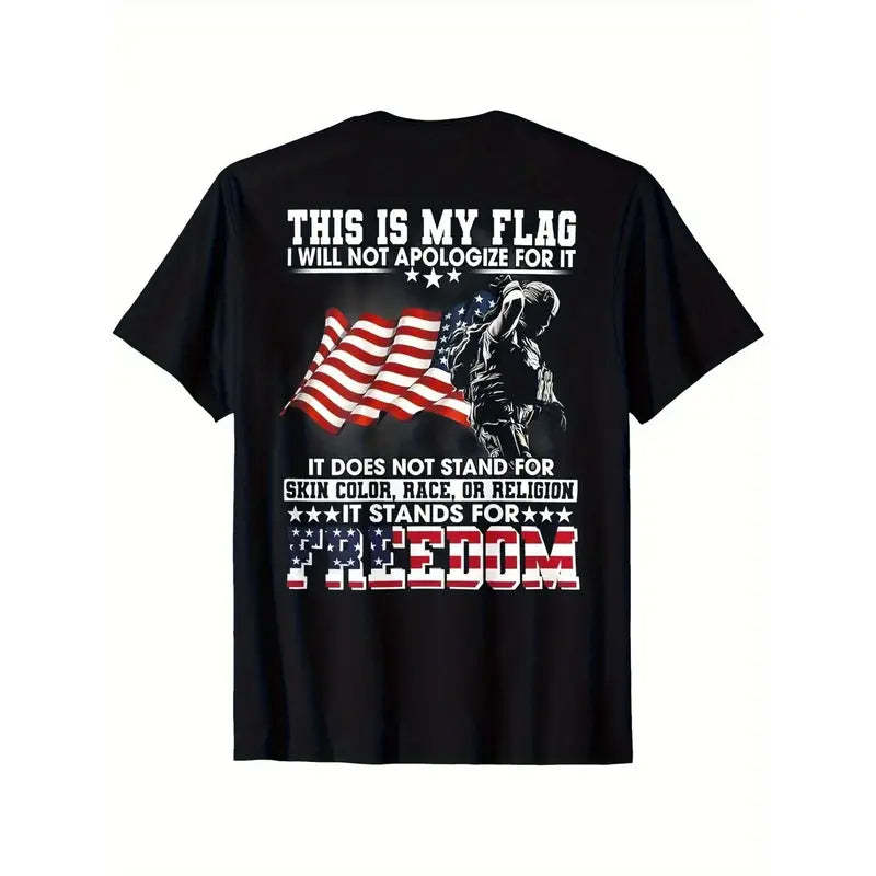 Unapologetically American: This Is My Flag Patriotic Men's T-Shirt