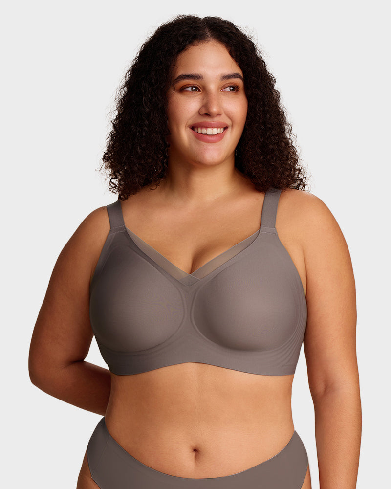 Womens Wireless Bras V Mesh Comfortable Bralette Supportive