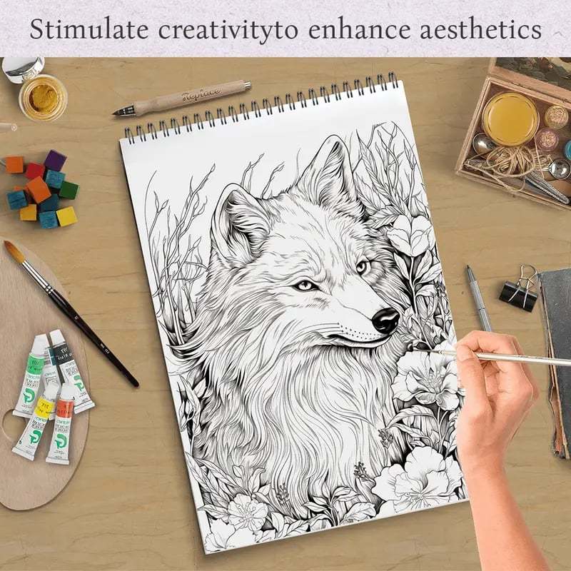 🖍️🎨Adult Coloring Stress Relief Books (Hardcover)