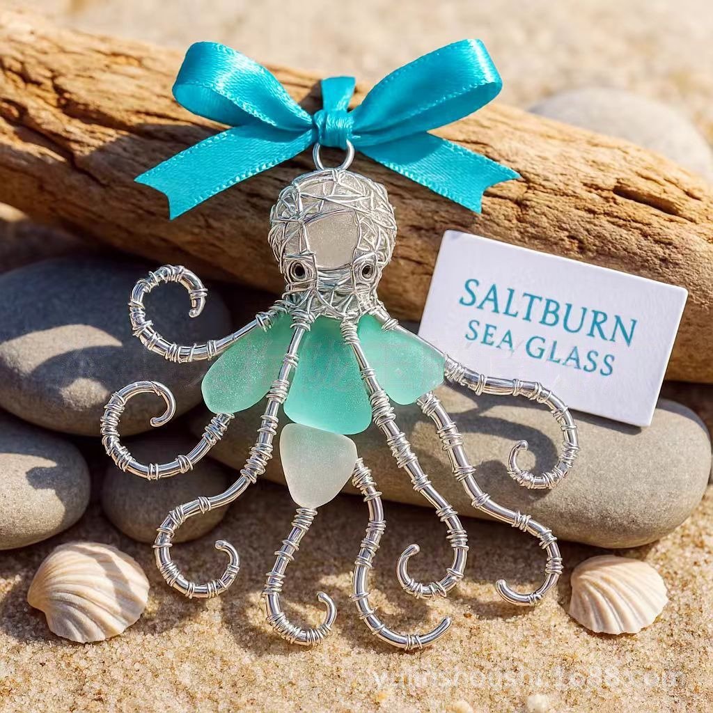 Handmade Frosted Ocean Suncatcher🐚