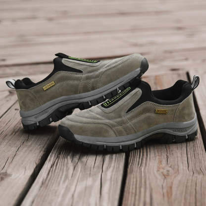 Men's Orthopedic Slip-On Winter Walking Shoes - Fleece-Lined, Waterproof & Anti-Slip Rubber Sole