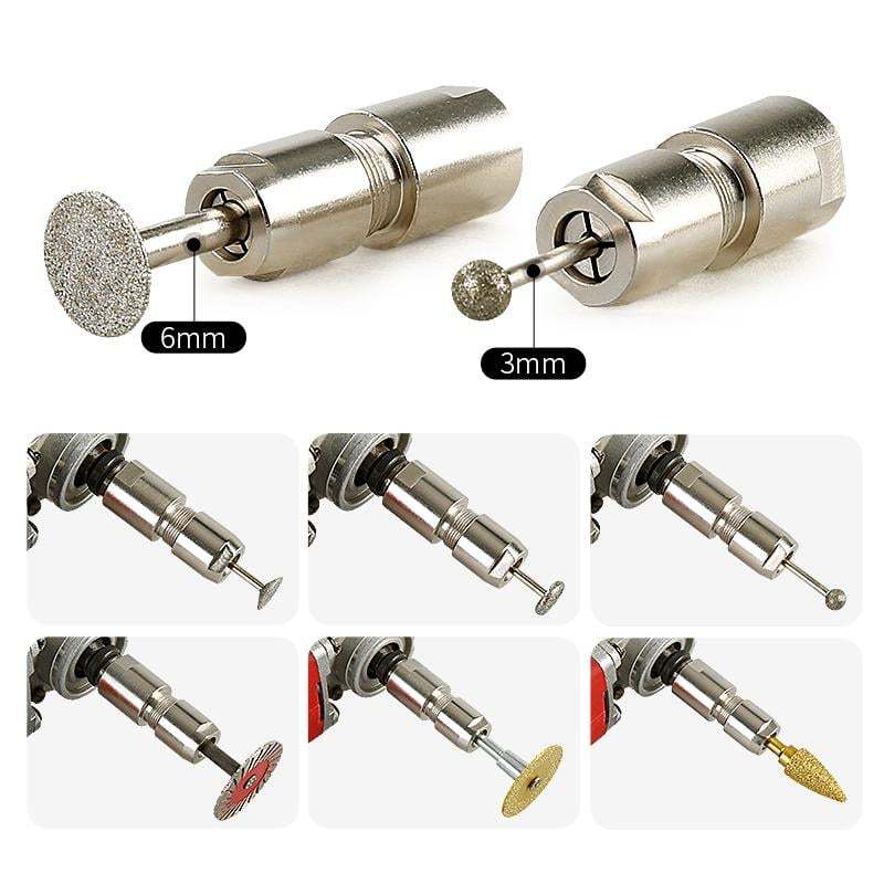 ⚙️Angle Grinder Conversion Kit 🔧 3mm/6mm Dual Collet – Universal Straight Grinder Adapter for Carving & Polishing