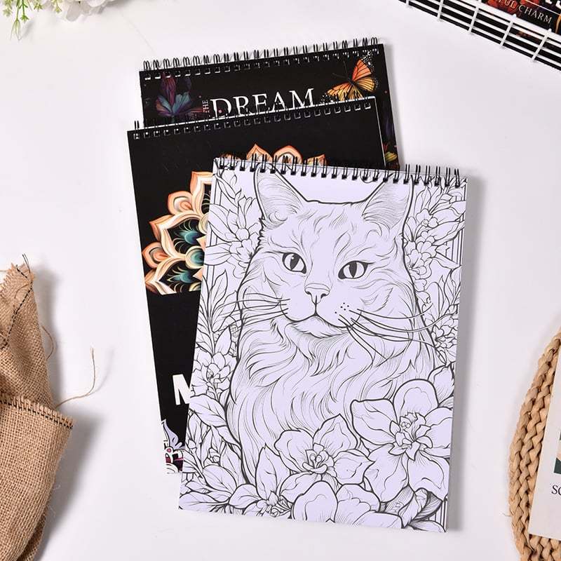 🖍️🎨Adult Coloring Stress Relief Books (Hardcover)