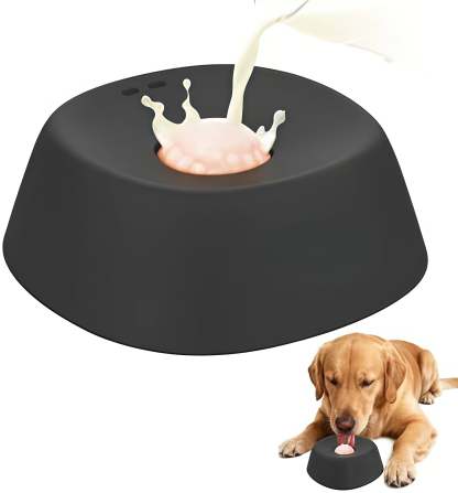 Slow Feeder Dog Bowls for Liquid Treat, Anti-Slip Bone Broth Dog Lick Bowl