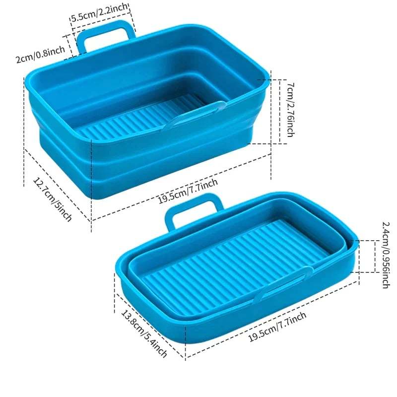 🏆 50K+ SOLD!⏰This Week Special Price.Foldable Air Fryer Silicone Baking Tray