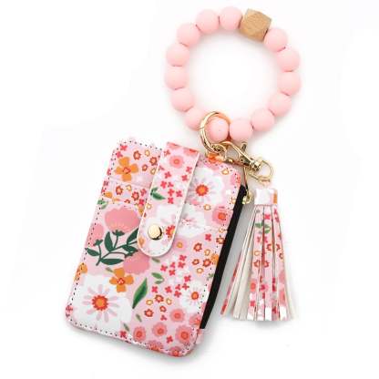🌼✨ Boho Beaded Tassel Keychain – Silicone Bead Keychain for Women, Chic & Trendy Gift