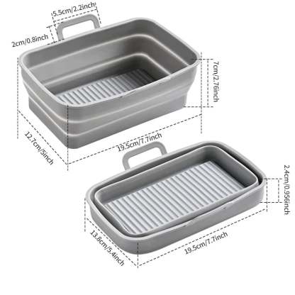 🏆 50K+ SOLD!⏰This Week Special Price.Foldable Air Fryer Silicone Baking Tray