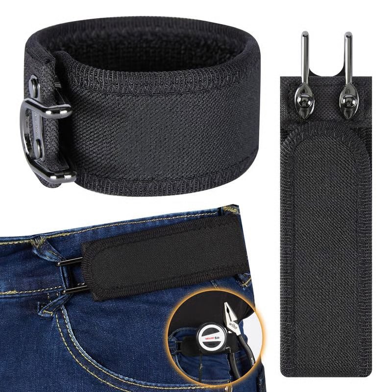 🔥Tactical Metal Hook Elastic Belt – Comfortable Unisex Design✨