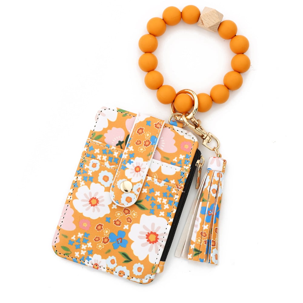 🌼✨ Boho Beaded Tassel Keychain – Silicone Bead Keychain for Women, Chic & Trendy Gift