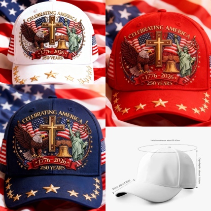 🦅Eagle & Liberty & Cross🎆United States 250th Anniversary Cap🧢—BUY 2 GET FREE SHIPPING