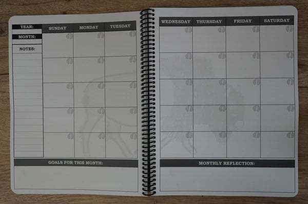 🔥🖤📚Themed Yearly Planner(✨Hardcover Book)