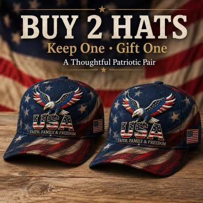 Father's Day 49% OFF - USA Faith, Family & Freedom Cap