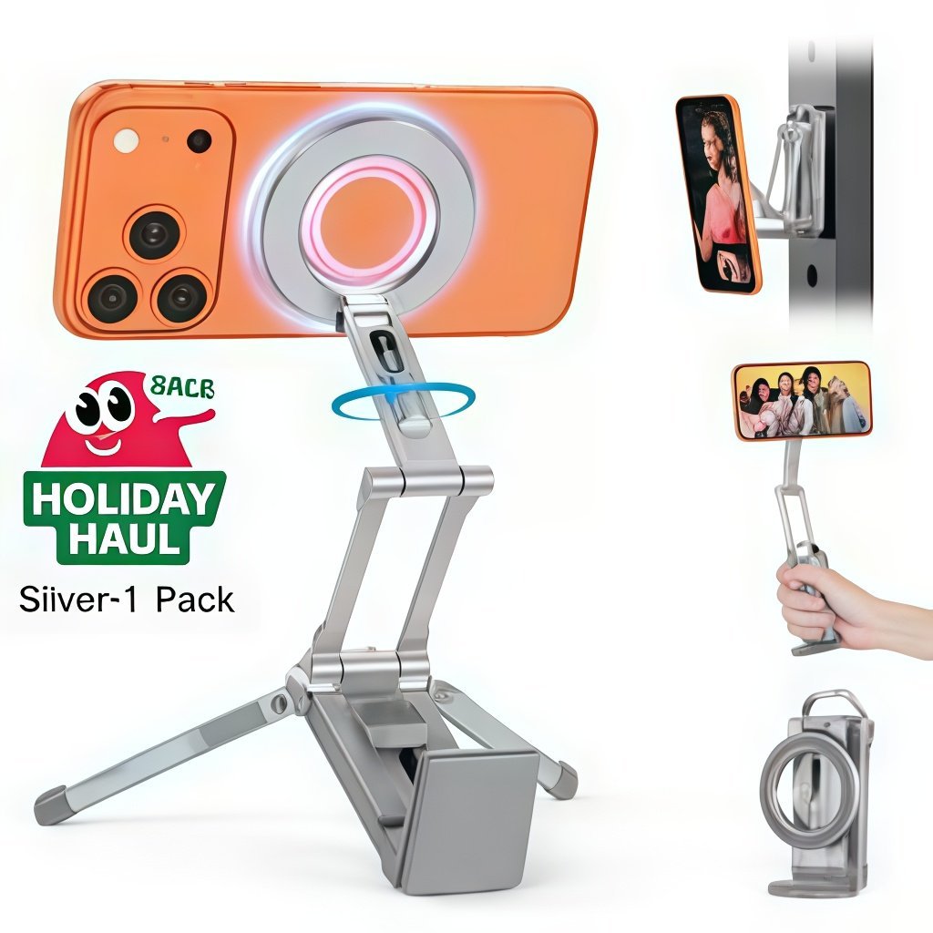 MagSafe-Compatible 4-in-1 Travel Tripod & Clamp Mount