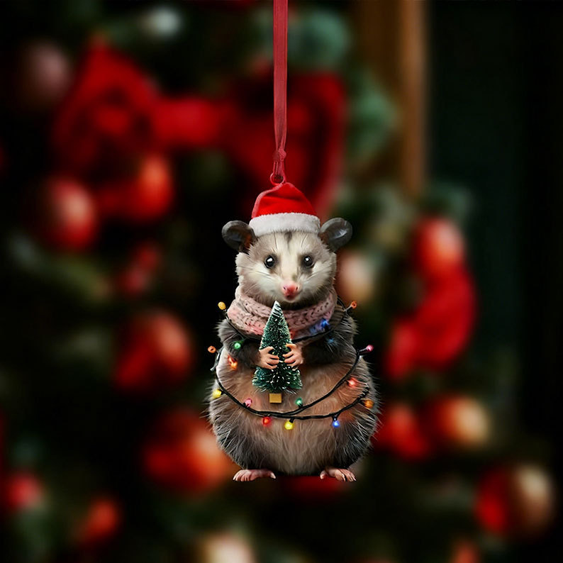 Opossum Christmas Ornament