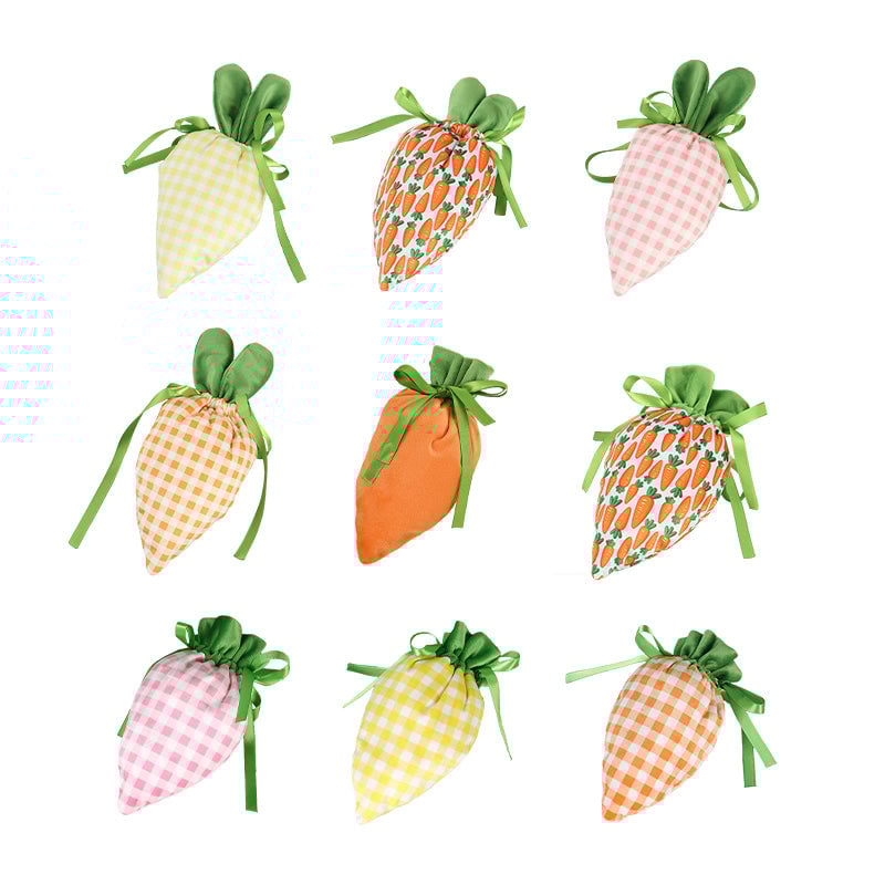 Easter Bunny Carrot Treat Bags – Festive Candy & Gift Party Favor Pouches