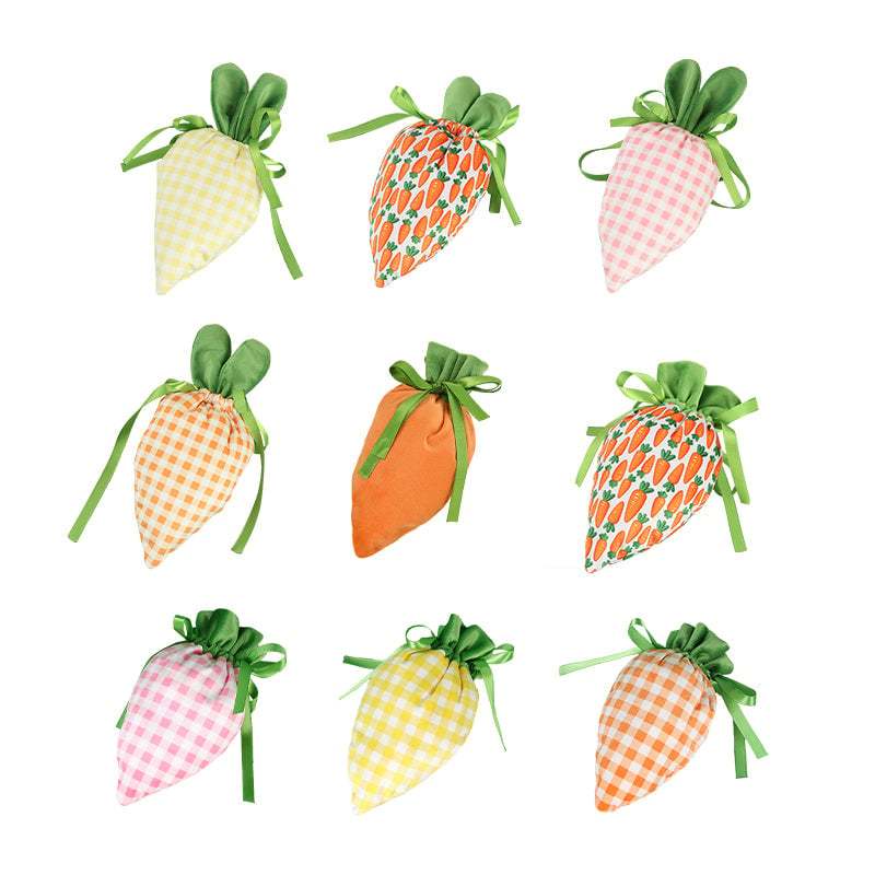 Easter Bunny Carrot Treat Bags – Festive Candy & Gift Party Favor Pouches