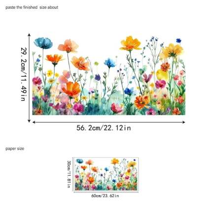✨LAST DAY: 49% OFF! - 💐Colorful Floral Bouquet Window Sticker🖼️(Cut to size freely)