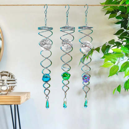 🔥 Last Day Sale Price |✨ Sacred Journey Spiral Crystal - Handmade by Sarah Moon (14 inches Length)