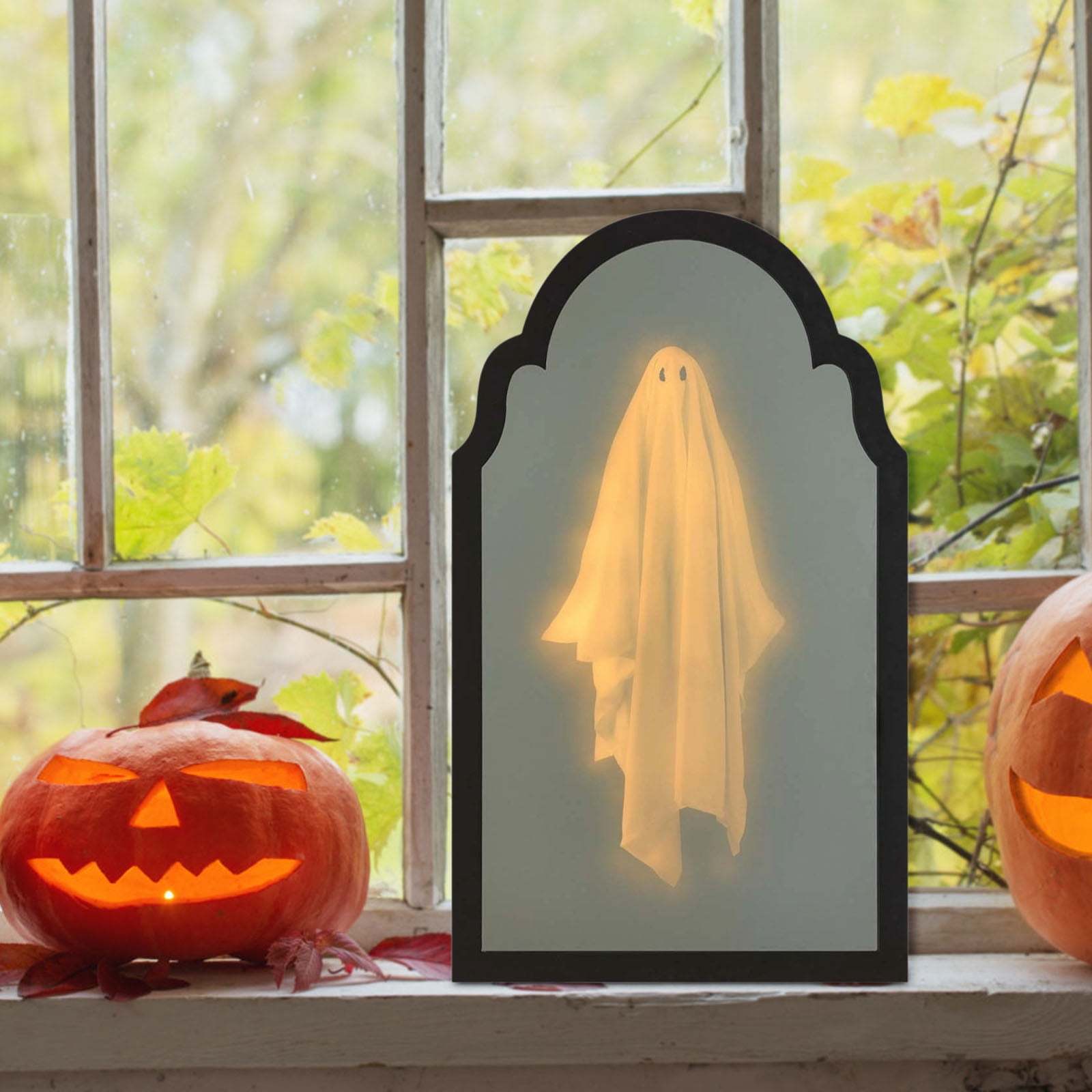 2025 Halloween Hologram Ghost Mirror, Spooky Scary Ghosts for Halloween Decor Indoor, Halloween Room Decor, Hallowmas Party Supplies
