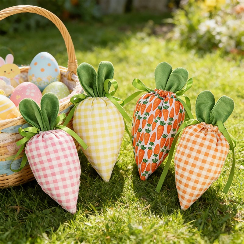 Easter Bunny Carrot Treat Bags – Festive Candy & Gift Party Favor Pouches