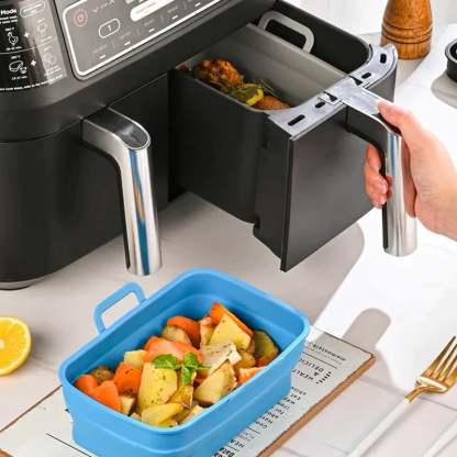 🏆 50K+ SOLD!⏰This Week Special Price.Foldable Air Fryer Silicone Baking Tray