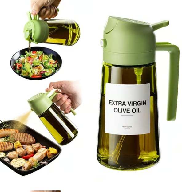 🎁💕2 in 1 Glass Oil Sprayer & Dispenser🔥