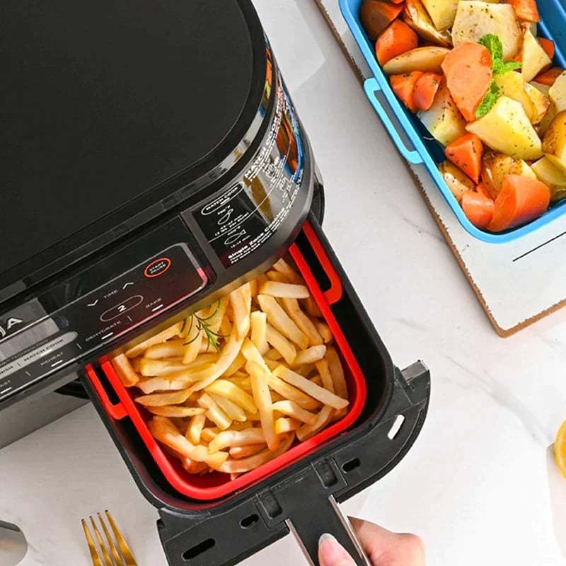 🏆 50K+ SOLD!⏰This Week Special Price.Foldable Air Fryer Silicone Baking Tray