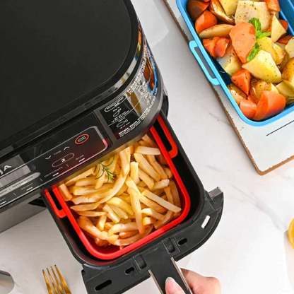 🏆 50K+ SOLD!⏰This Week Special Price.Foldable Air Fryer Silicone Baking Tray